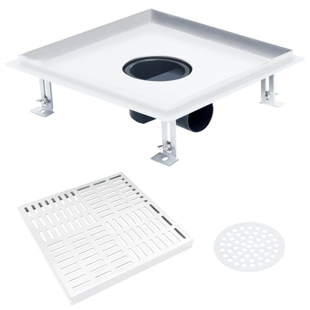 Shower Drain Checker 25x25 cm Stainless Steel