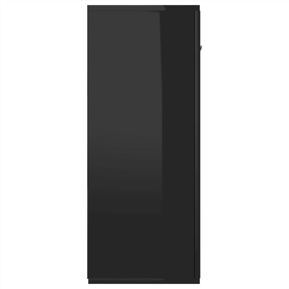 Sideboard High Gloss Black 105x30x75 cm Chipboard