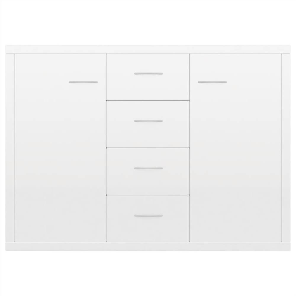 Sideboard High Gloss White 88x30x65 cm Chipboard