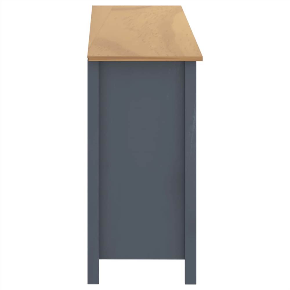 Sideboard Hill Range Grey 130x40x80 cm Solid Pine Wood