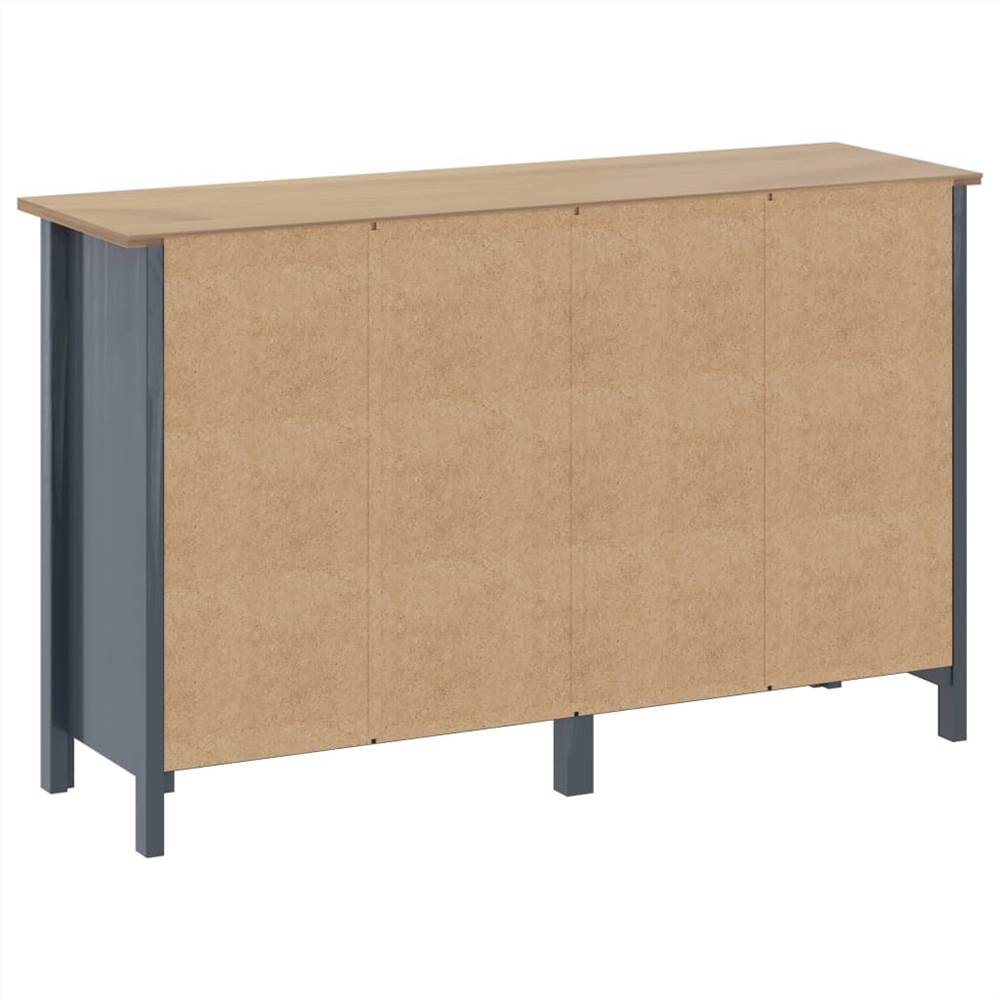 Sideboard Hill Range Grey 130x40x80 cm Solid Pine Wood