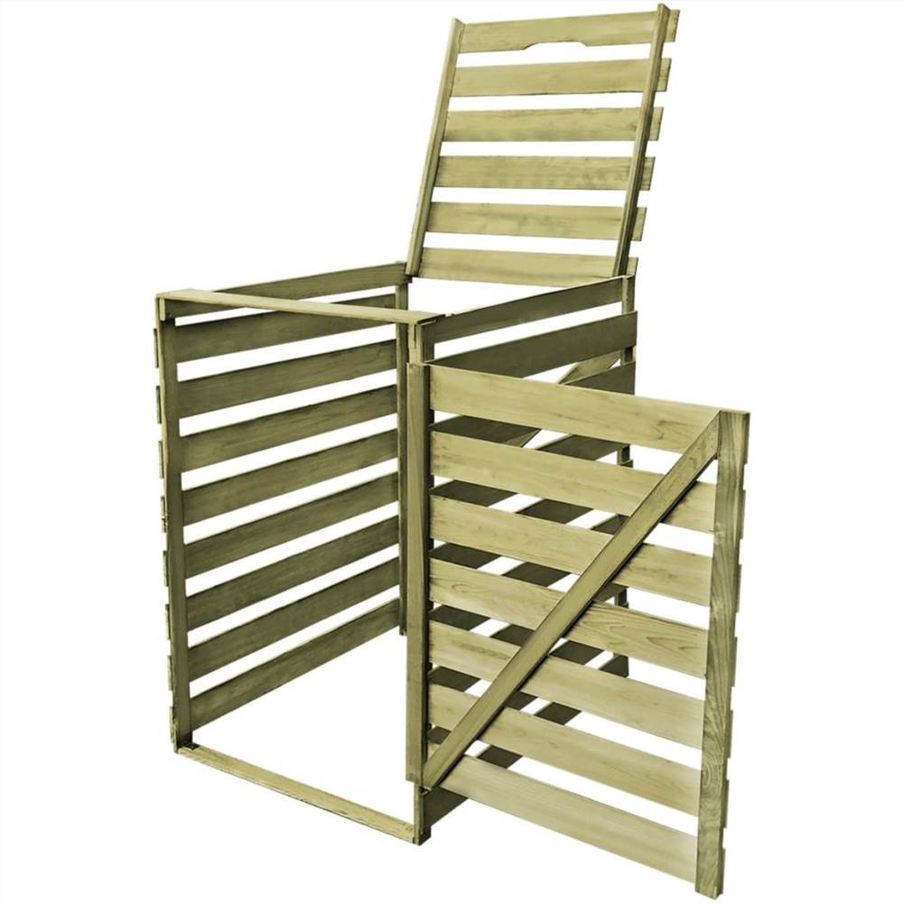 Single Wheelie Bin Shed 240 L Impregnated Wood