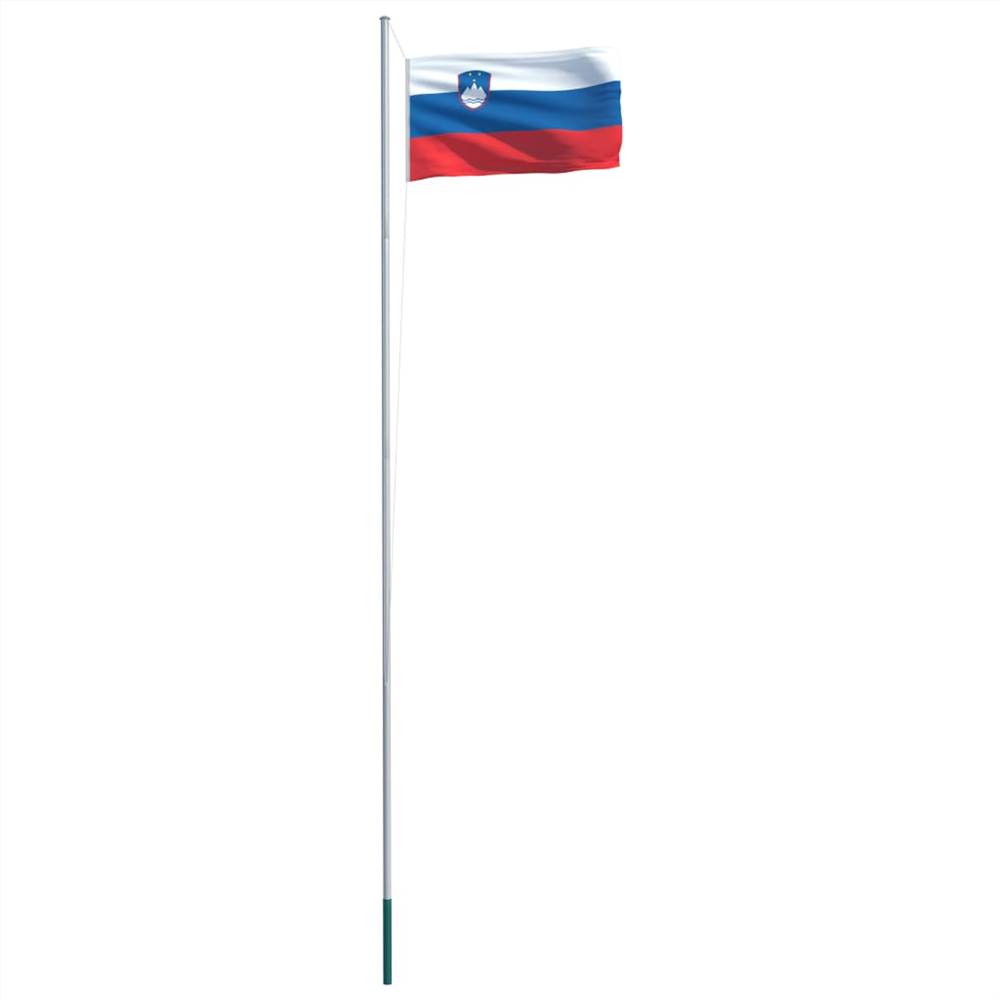 Slovenia Flag and Pole Aluminium 6,2 m