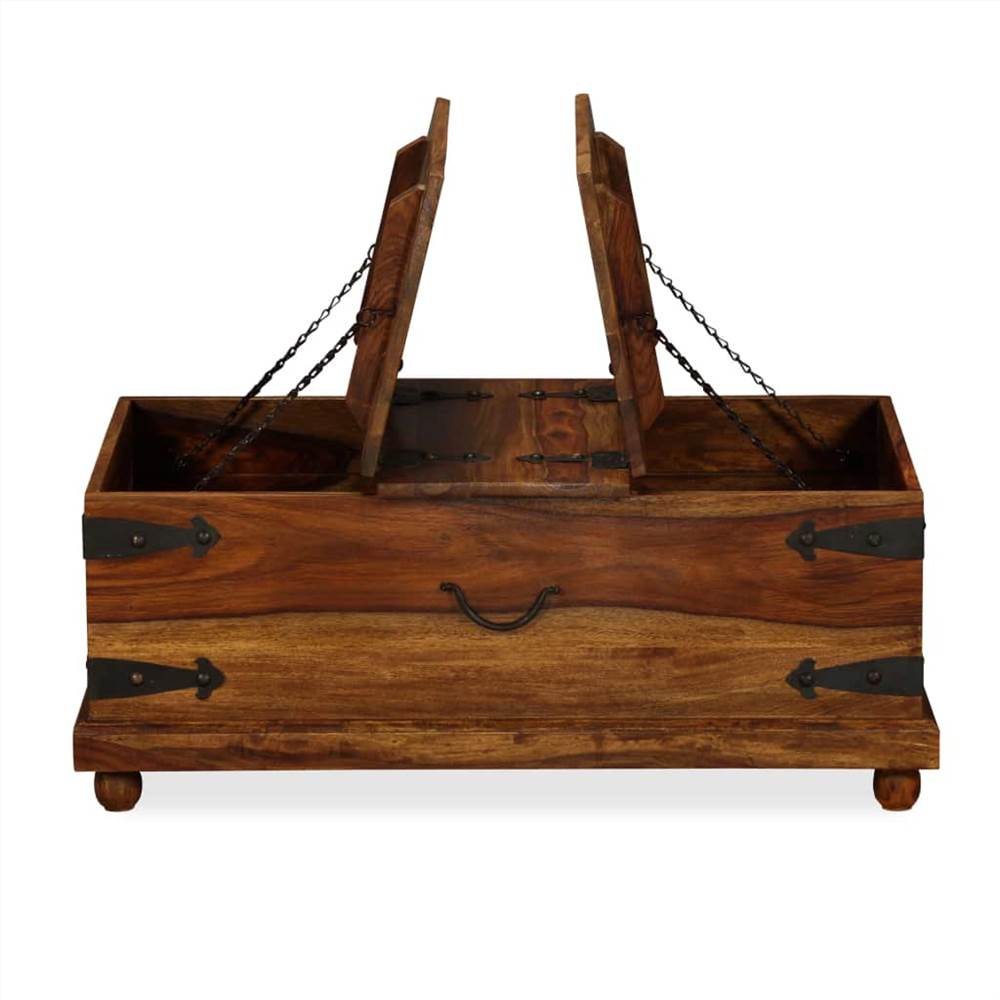 Storage Chest Solid Sheesham Wood 90x50x35 cm