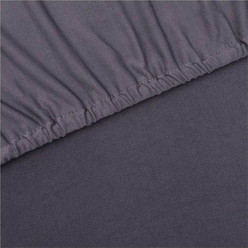 Stretch Couch Slipcover Anthracite Polyester Jersey