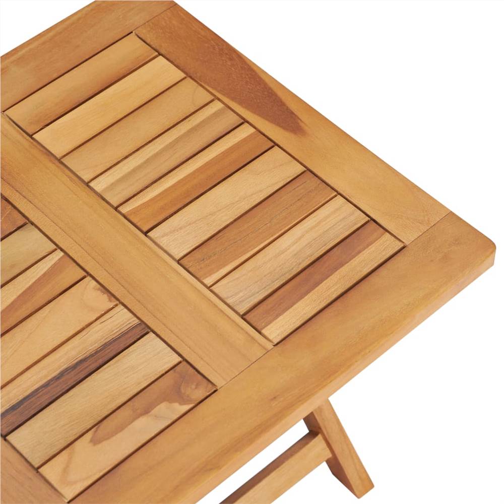 Sun Lounger with Table Solid Teak Wood