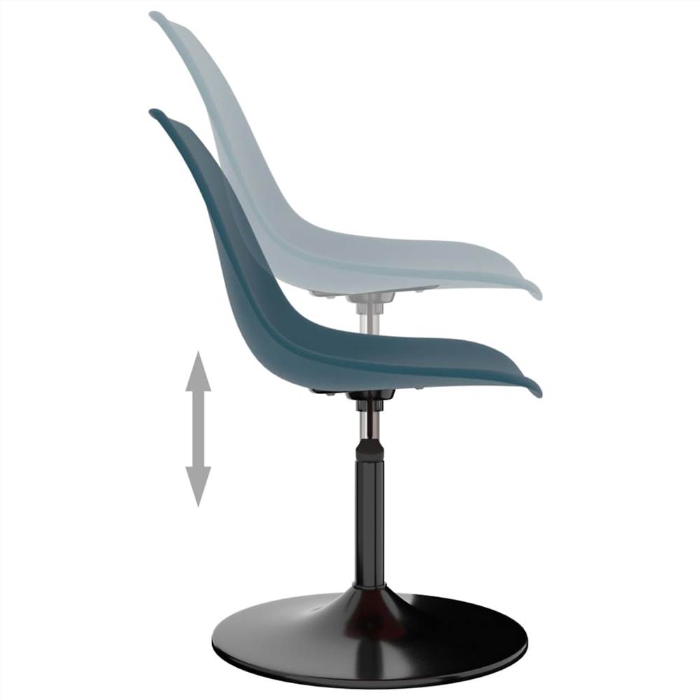 Swivel Dining Chairs 6 pcs Turquoise PP