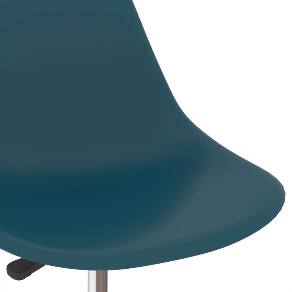 Swivel Dining Chairs 6 pcs Turquoise PP