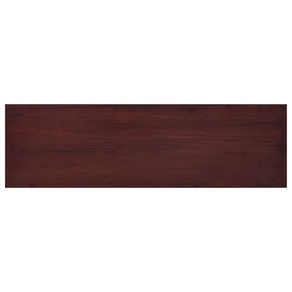 TV Cabinet Classical Brown 100x30x45 cm Solid Mahogany Wood