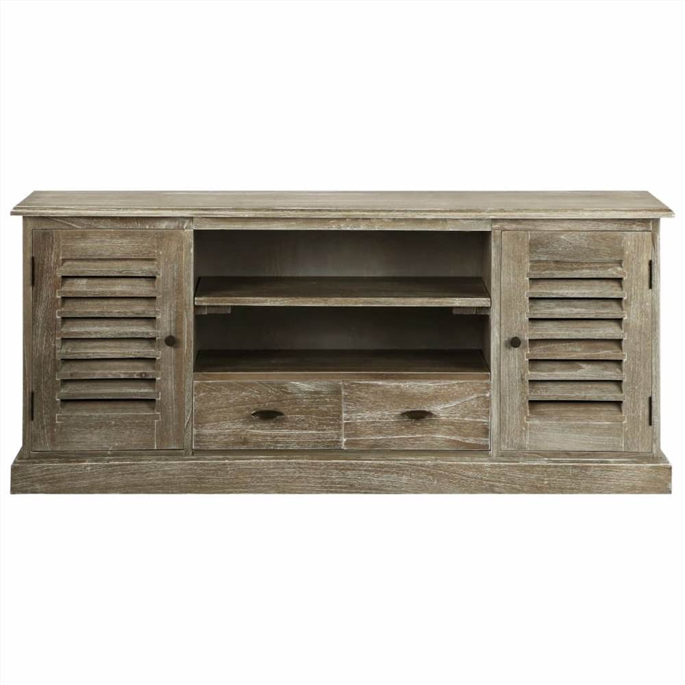 TV Cabinet Solid Mindi Wood 145x35x60 cm