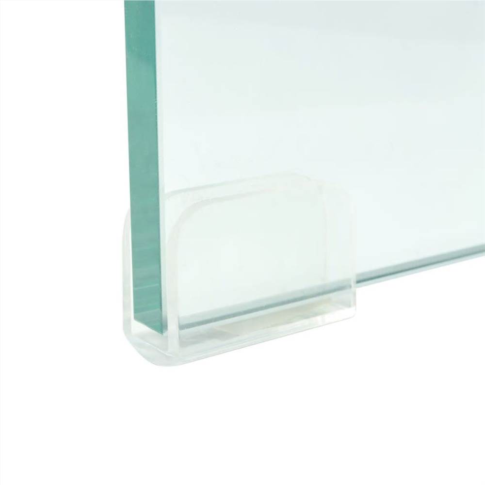 TV Stand/Monitor Riser Glass Clear 90x30x13 cm
