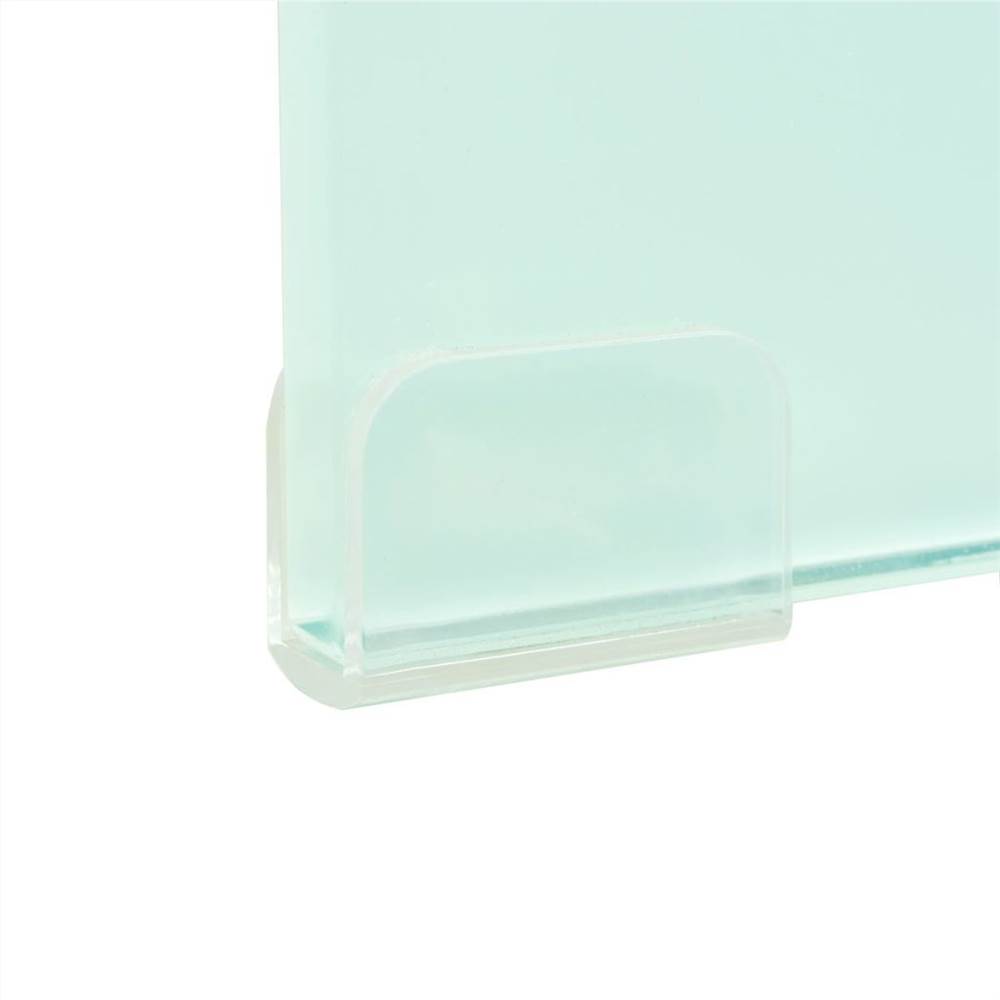 TV Stand/Monitor Riser Glass White 40x25x11 cm