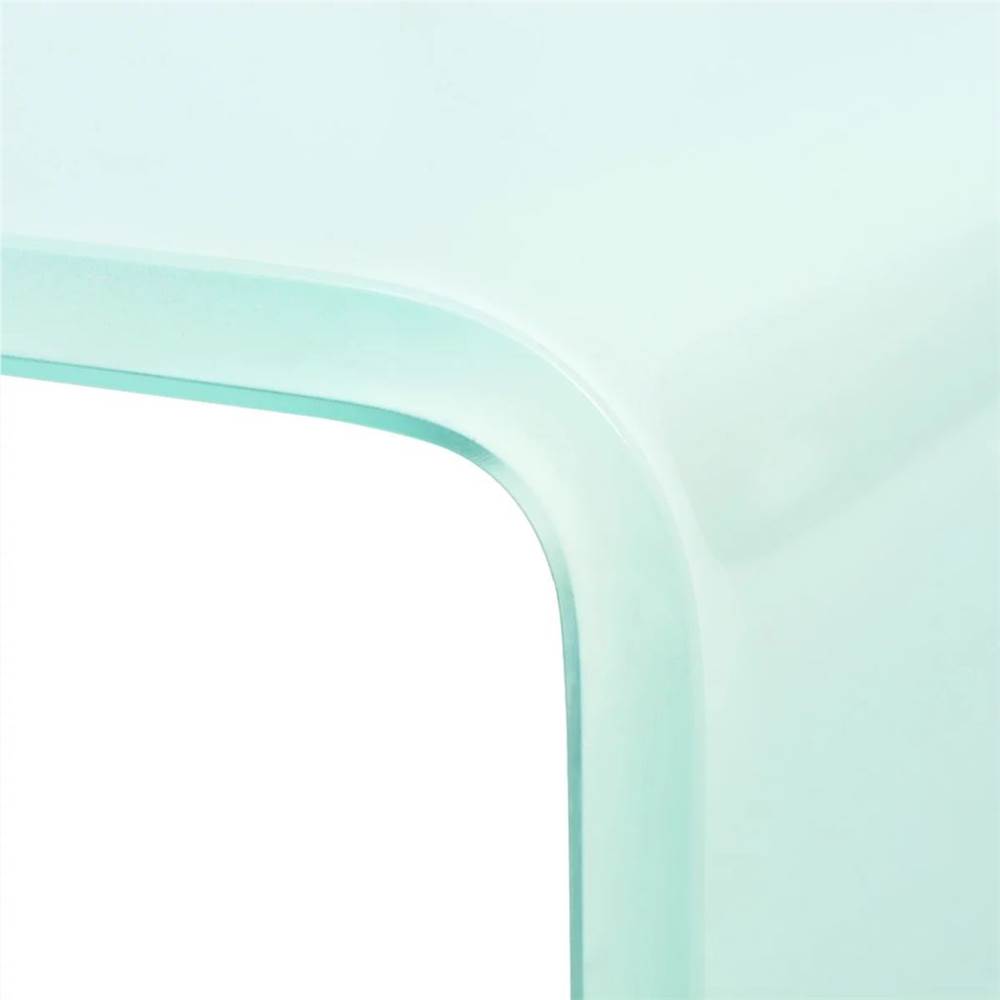 TV Stand/Monitor Riser Glass White 40x25x11 cm
