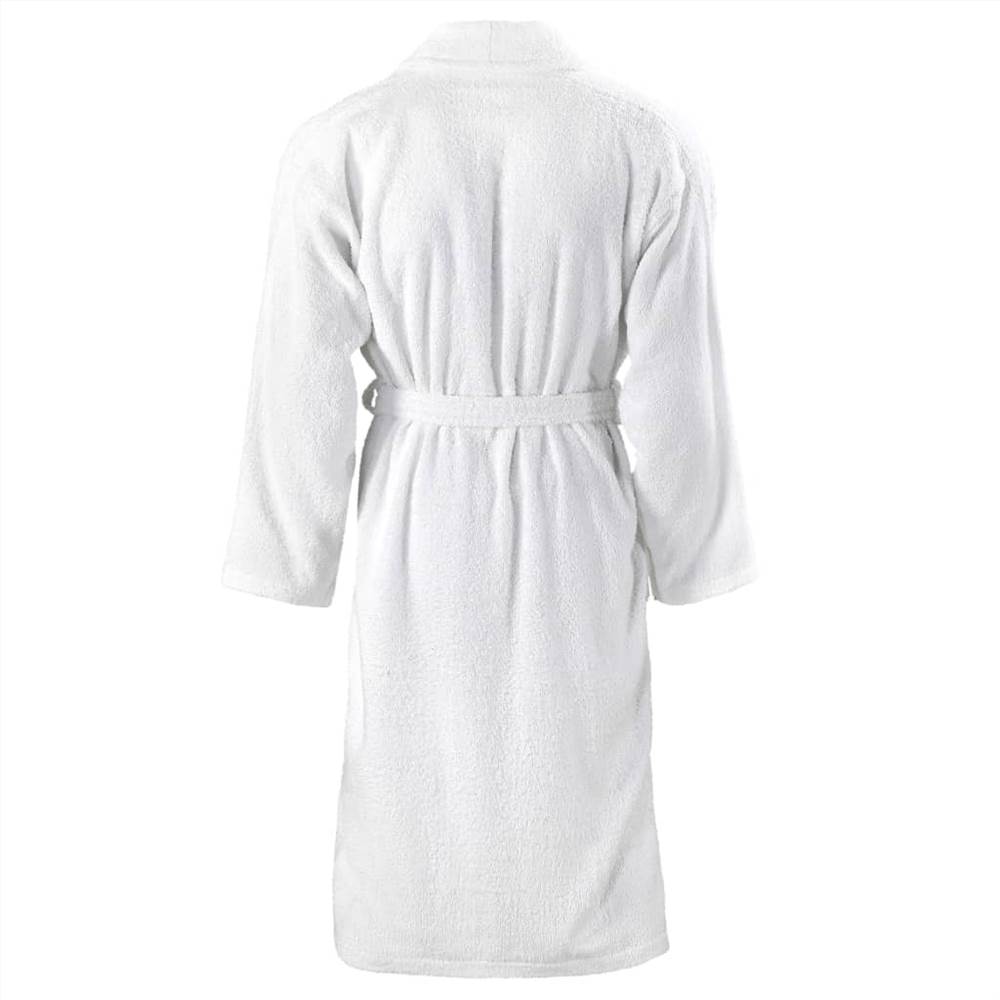 Unisex Terry Bathrobe 100% Cotton White L
