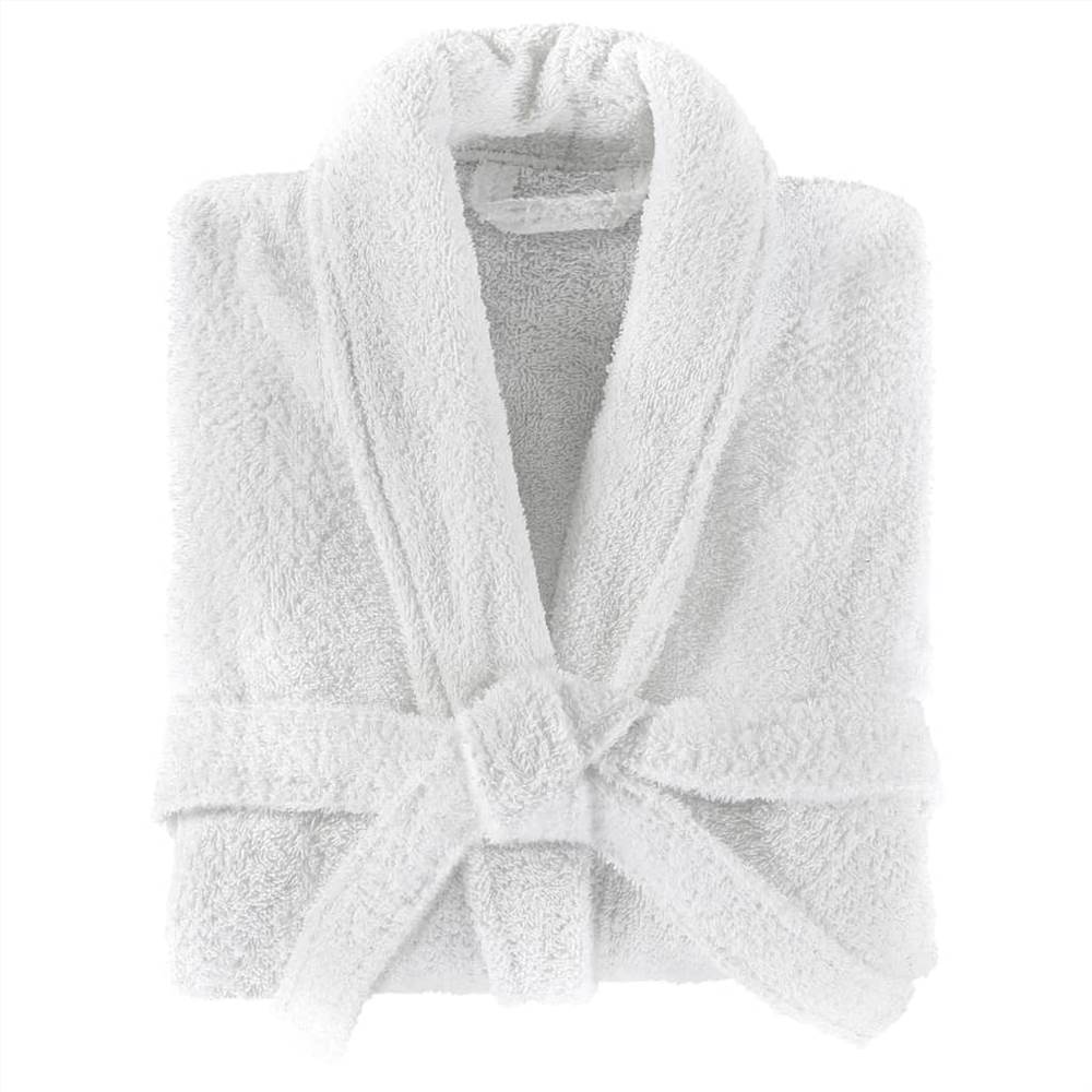 Unisex Terry Bathrobe 100% Cotton White L