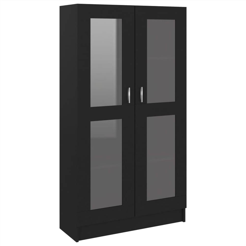 Vitrine Cabinet Black 82.5x30.5x150 cm Chipboard