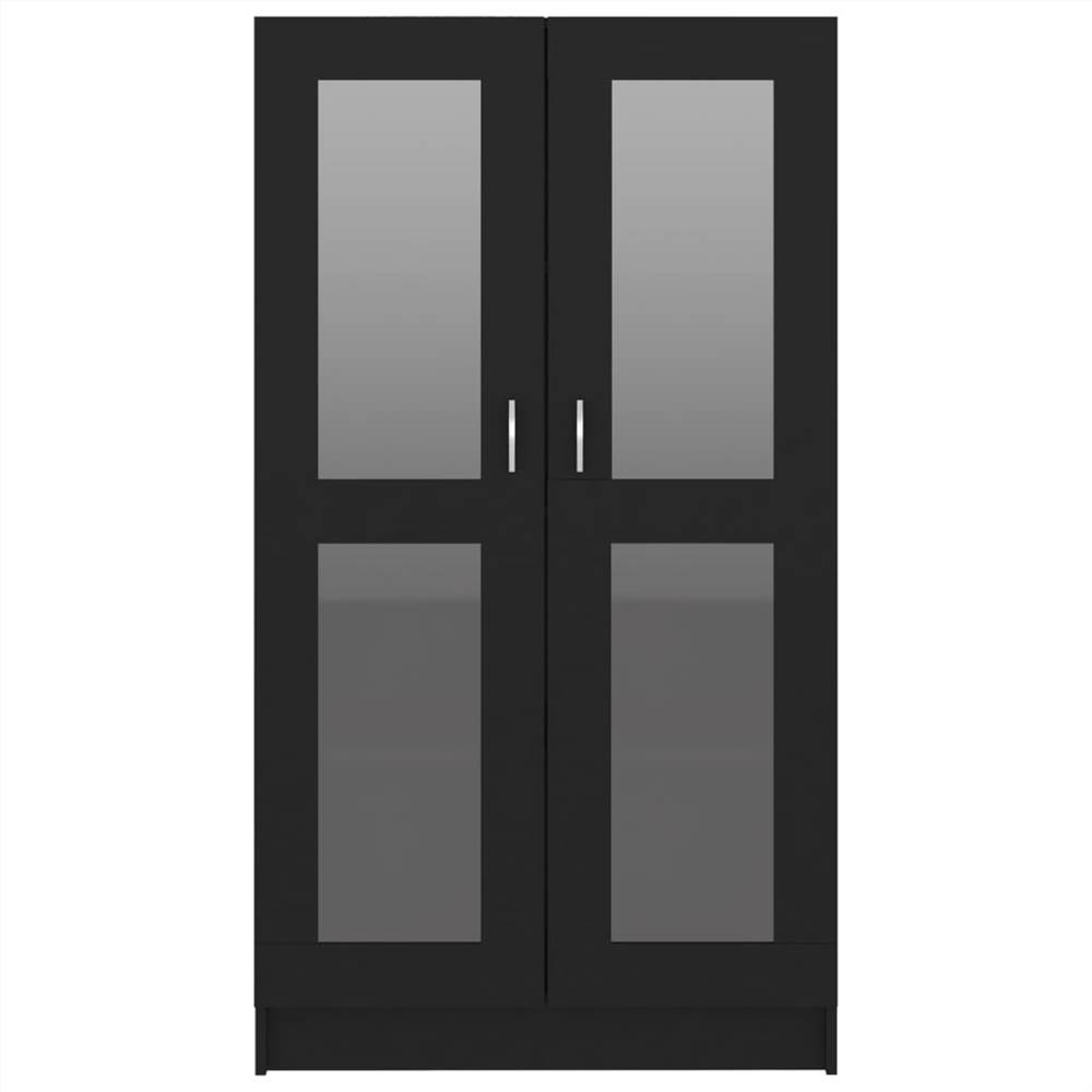 Vitrine Cabinet Black 82.5x30.5x150 cm Chipboard