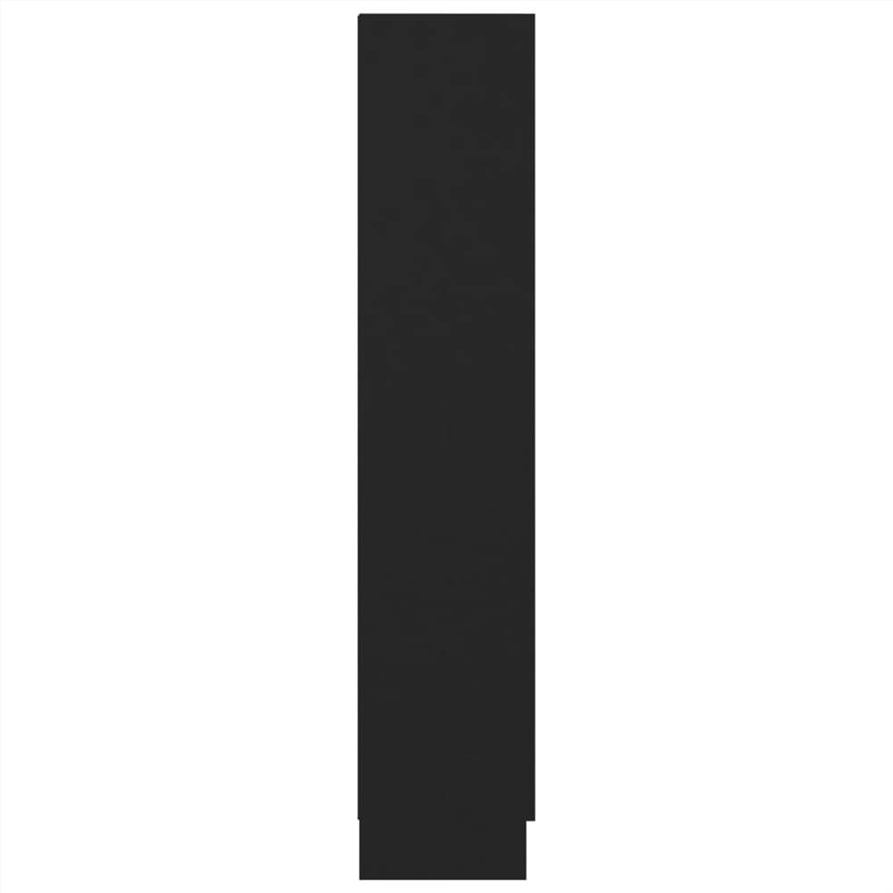 Vitrine Cabinet Black 82.5x30.5x150 cm Chipboard