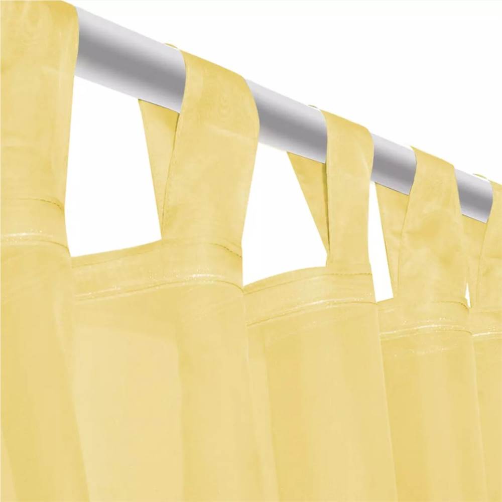 Voile Curtains 2 pcs 140x175 cm Yellow