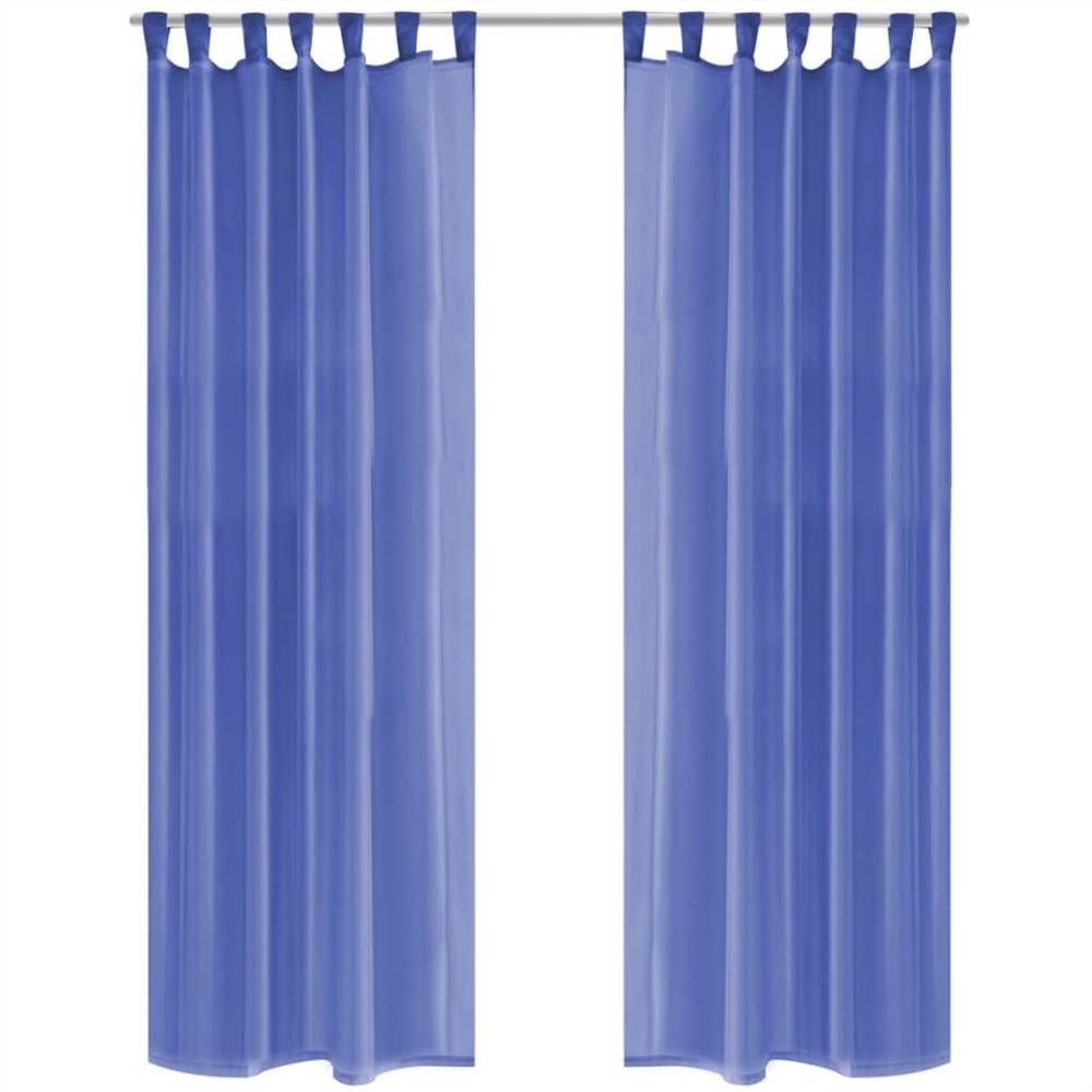 

Voile Curtains 2 pcs 140x245 cm Royal Blue
