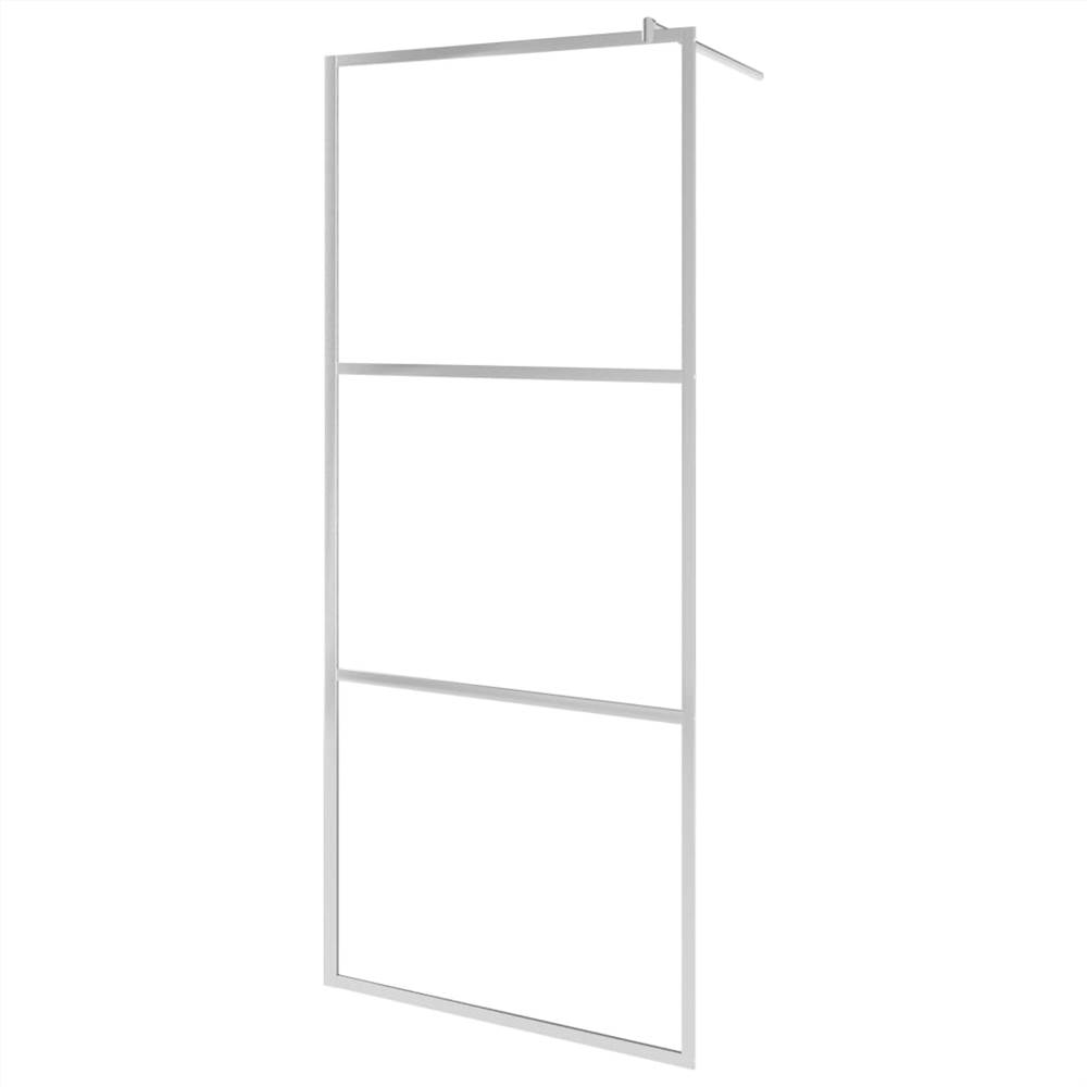 Walk-in Shower Wall with Half Frosted ESG Glass 115x195 cm