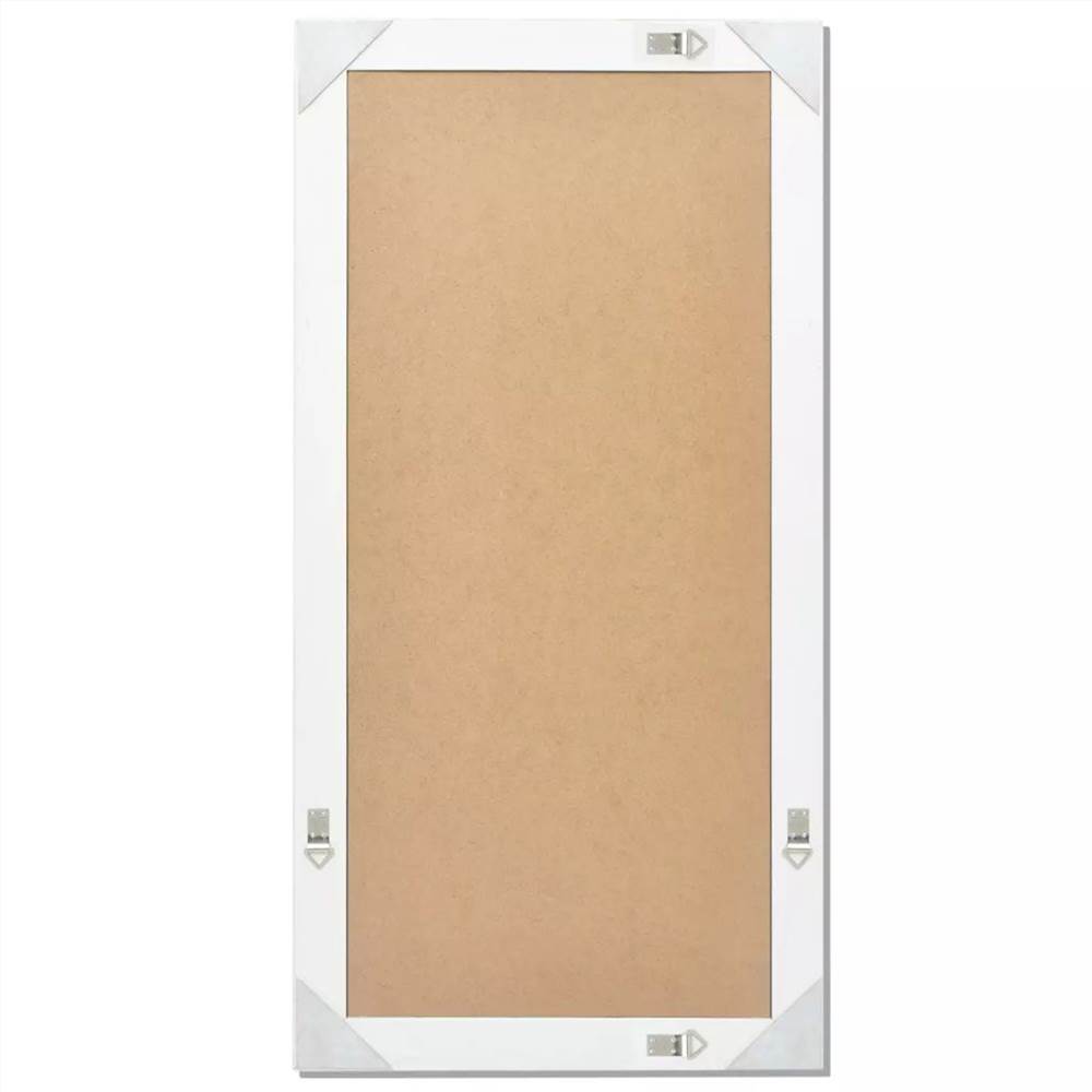 Wall Mirror Baroque Style 120x60 cm White
