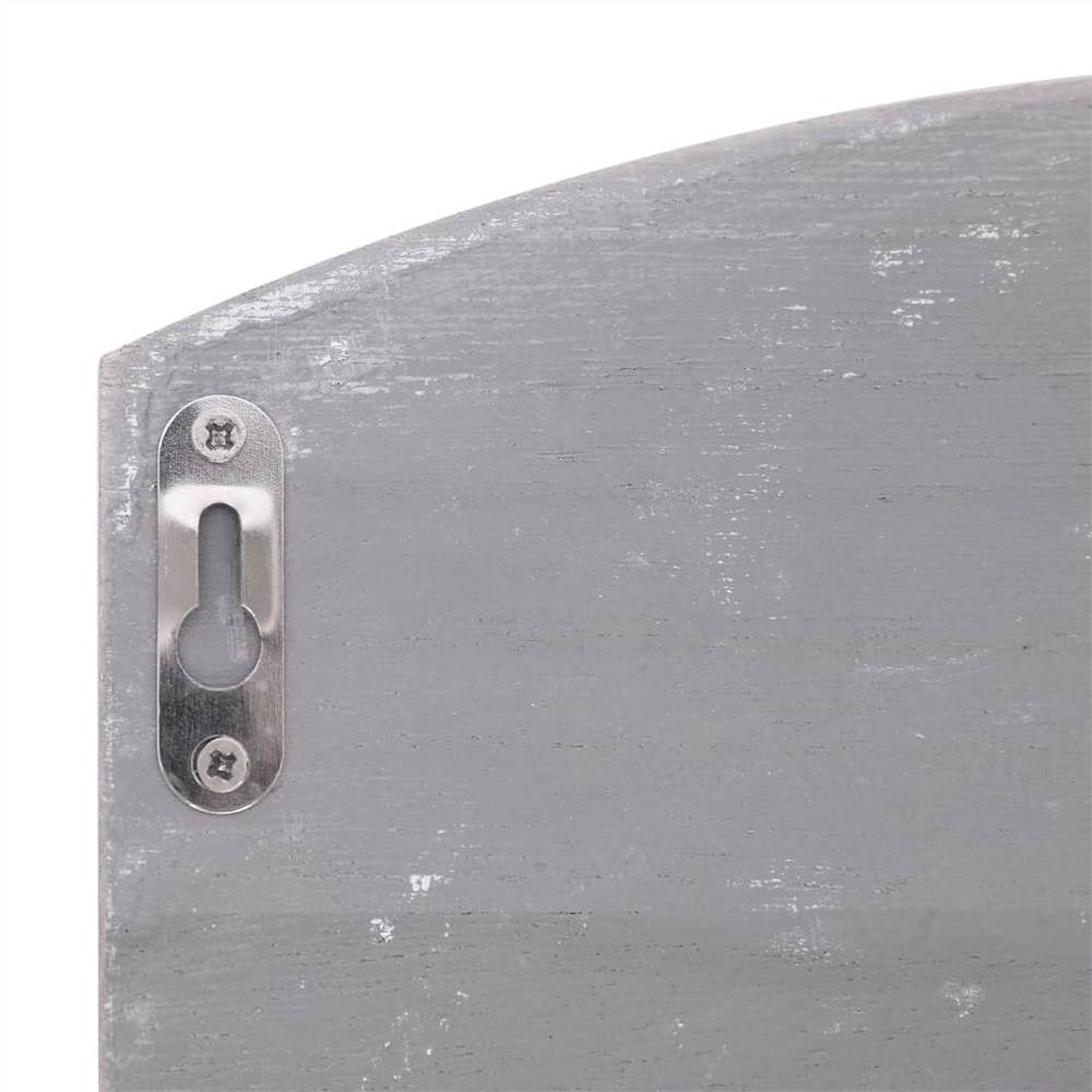 Wall Mounted Coat Rack Grey 50x10x34 cm Wood
