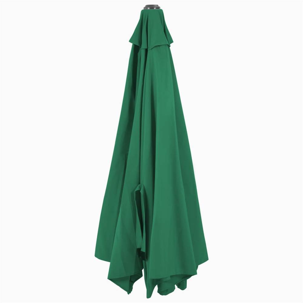 Wall-Mounted Parasol with Metal Pole 300 cm Green