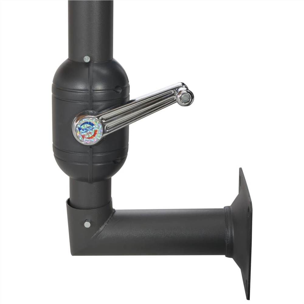 Wall-Mounted Parasol with Metal Pole 300 cm Green