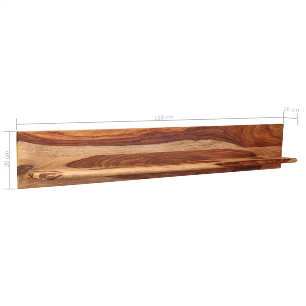 Wall Shelves 2 pcs 169x26x20 cm Solid Sheesham Wood