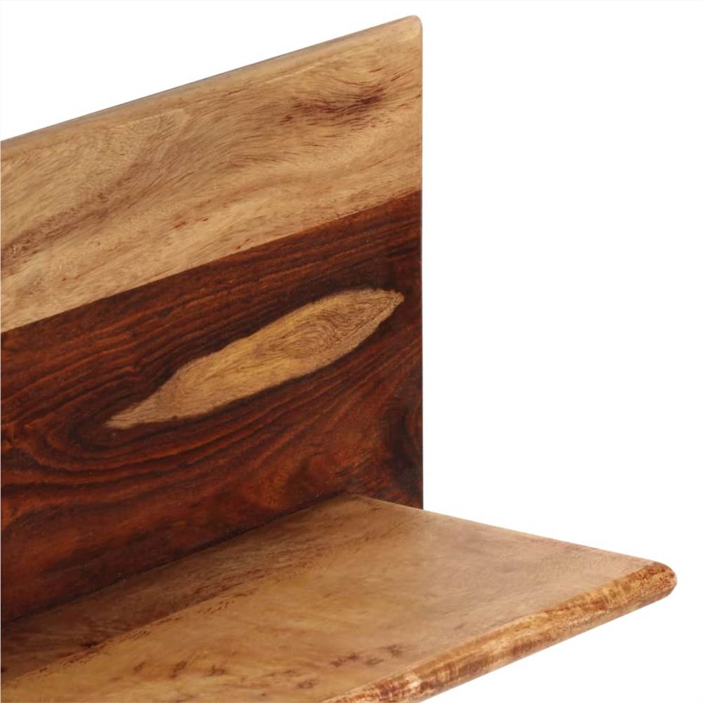 Wall Shelves 2 pcs 169x26x20 cm Solid Sheesham Wood