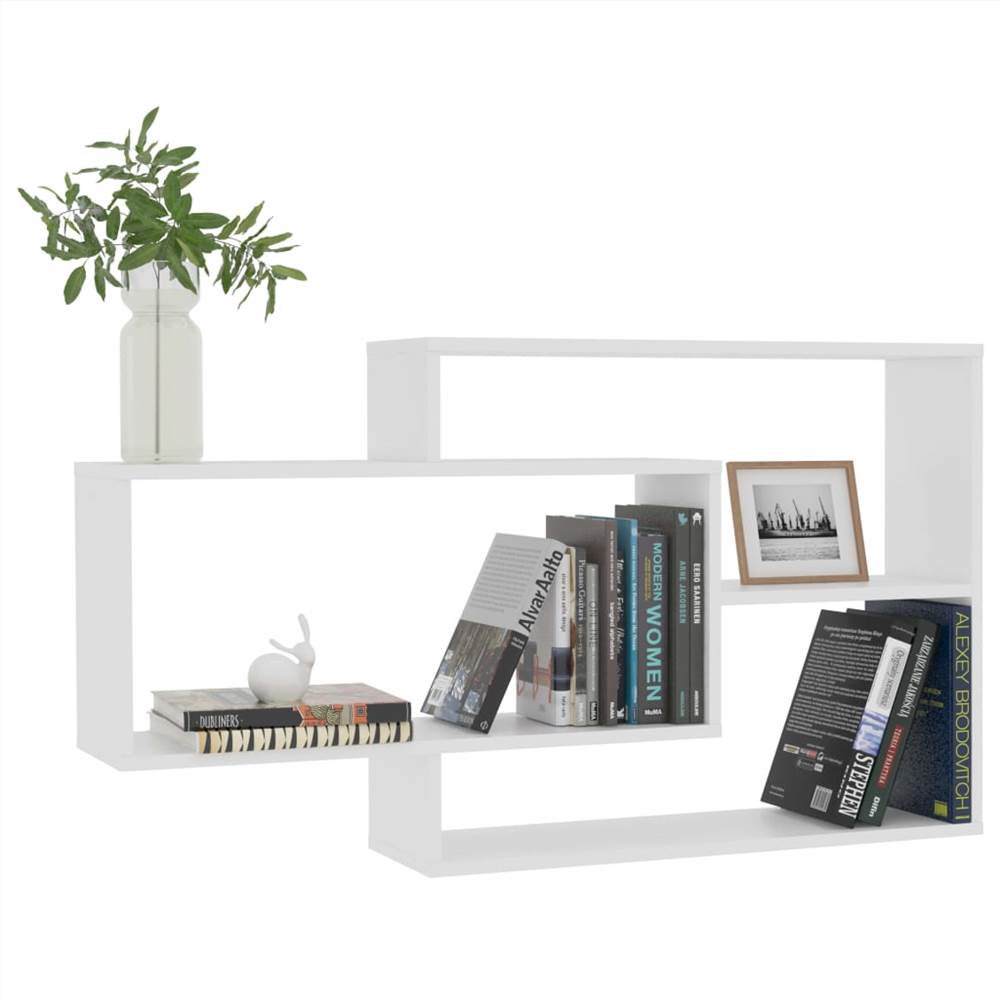 Wall Shelves White 104x20x60 cm Chipboard