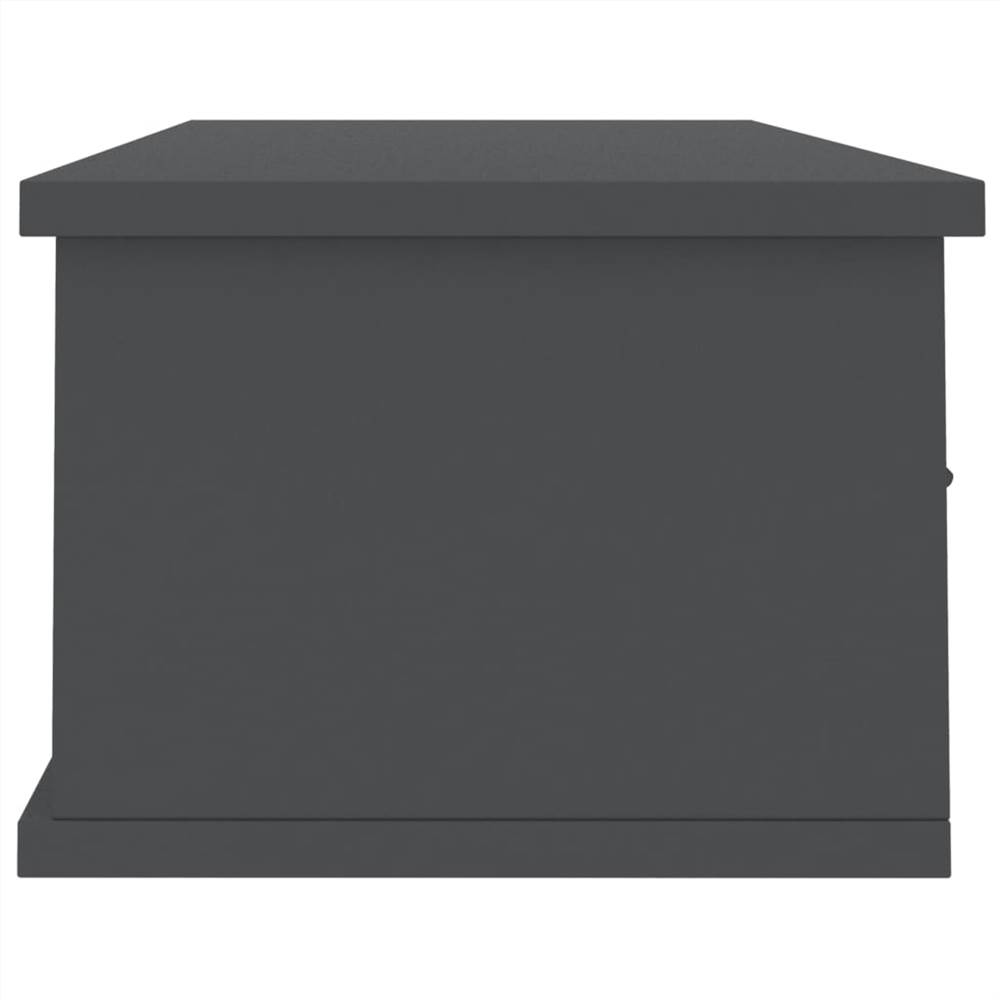 Wall-mounted Drawer Shelf Grey 88x26x18.5 cm Chipboard