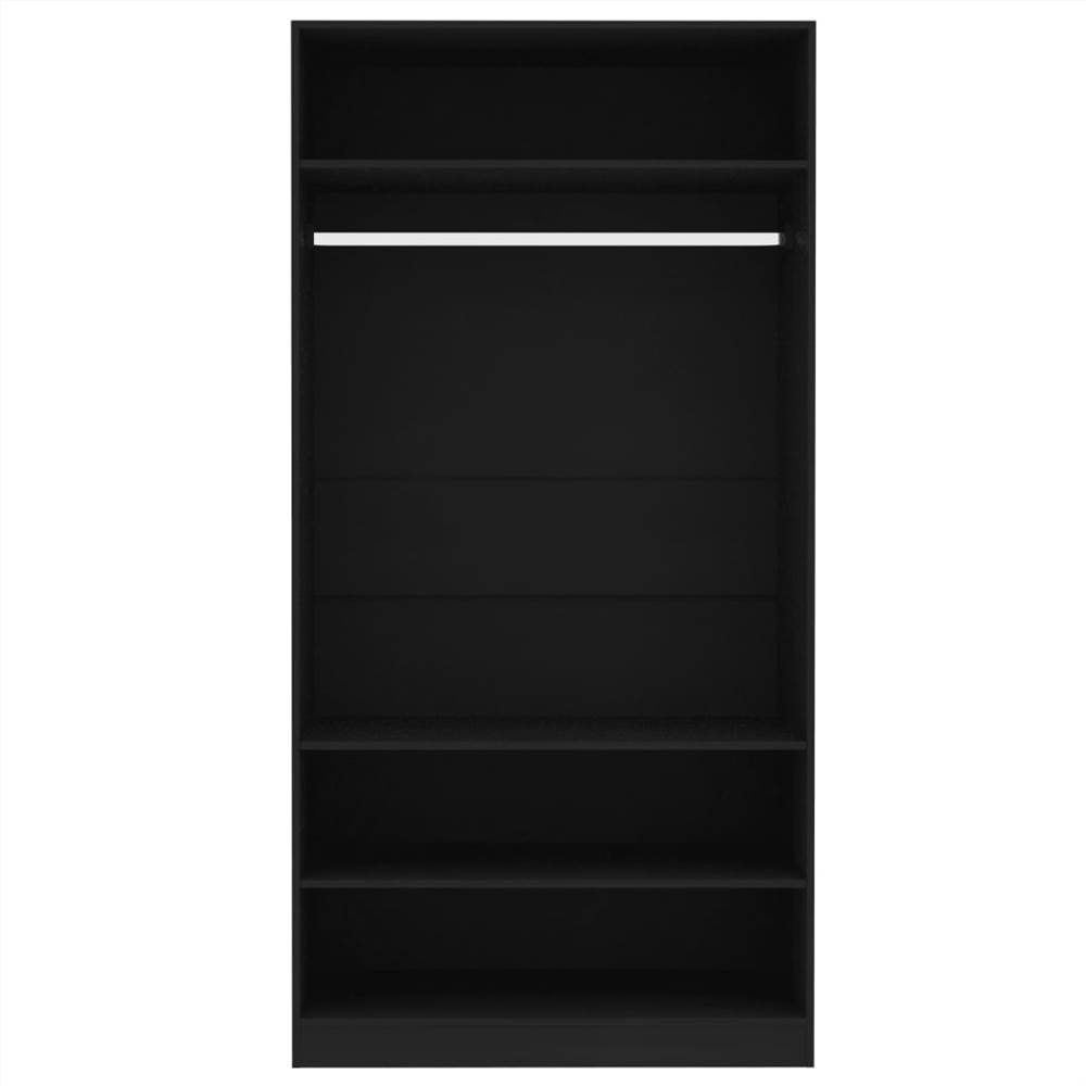 Wardrobe Black 100x50x200 cm Chipboard