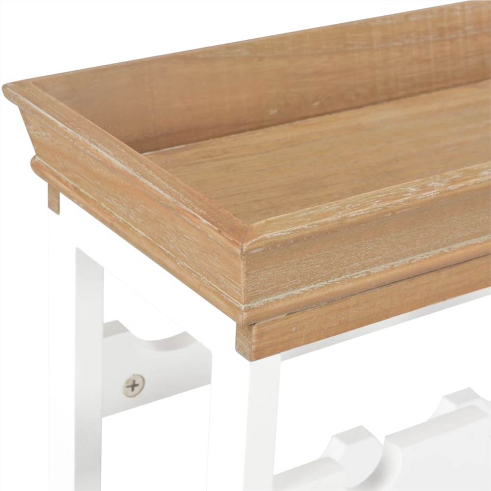 Wine Cabinet White 70x22.5x70.5 cm MDF