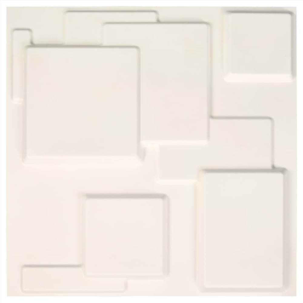 12 pcs Wall Panels 3D 0.5x0.5 m 3 m²