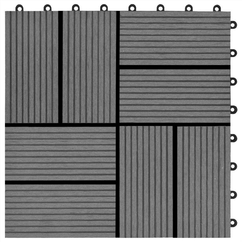 22 pcs Decking Tiles 30x30 cm 2 sqm WPC Grey