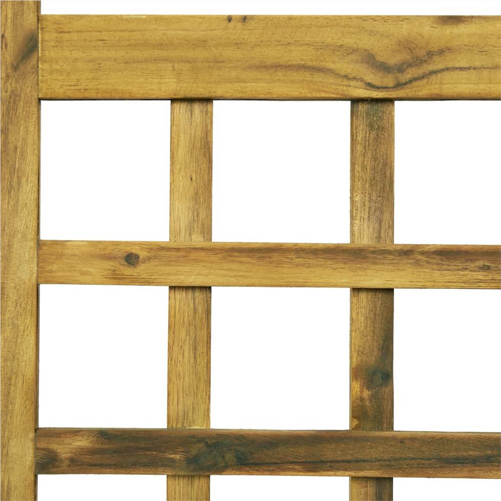 3-Panel Room Divider/Trellis Solid Acacia Wood 120x170 cm