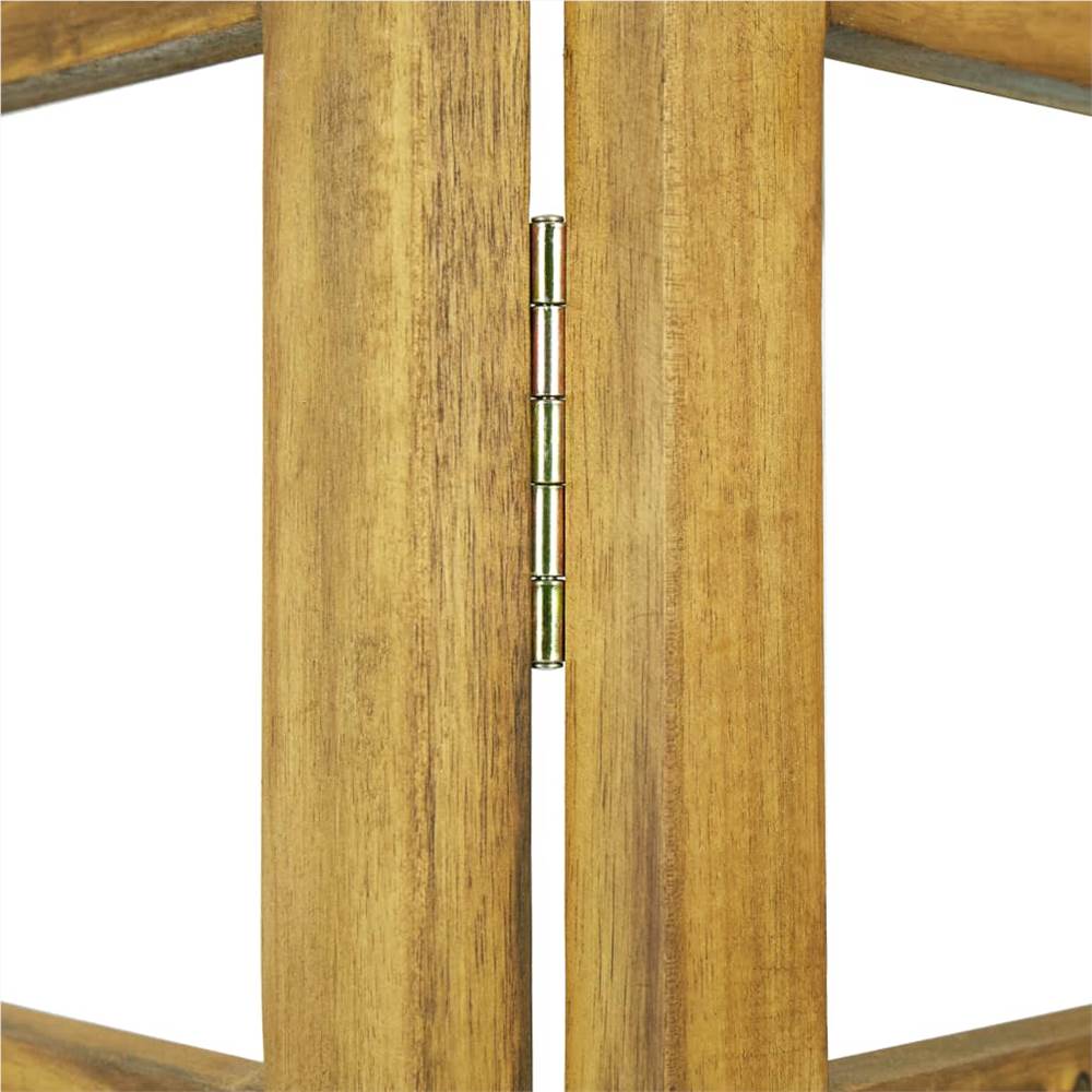 3-Panel Room Divider/Trellis Solid Acacia Wood 120x170 cm