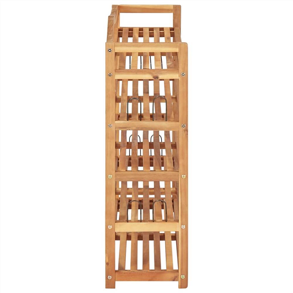 5-Tier Shoe Rack 95x26x80 cm Solid Acacia Wood