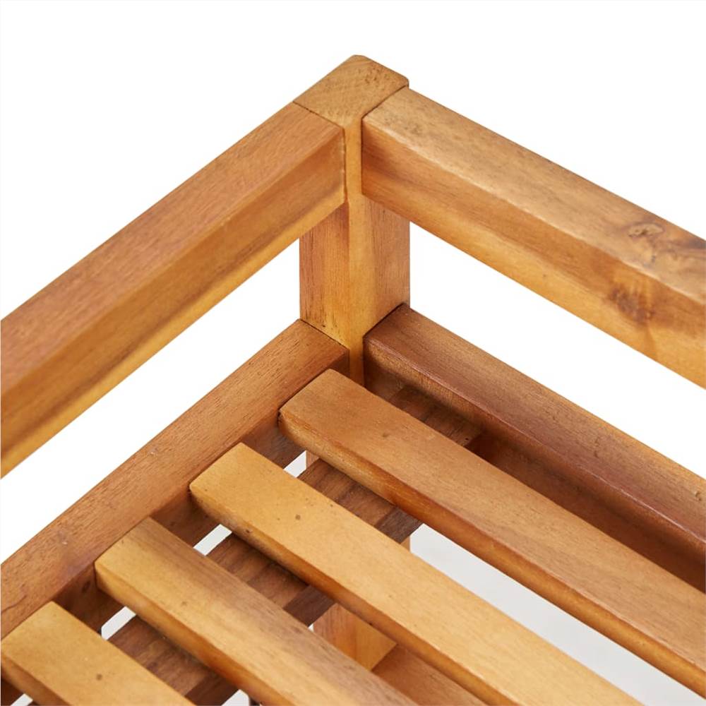 5-Tier Shoe Rack 95x26x80 cm Solid Acacia Wood