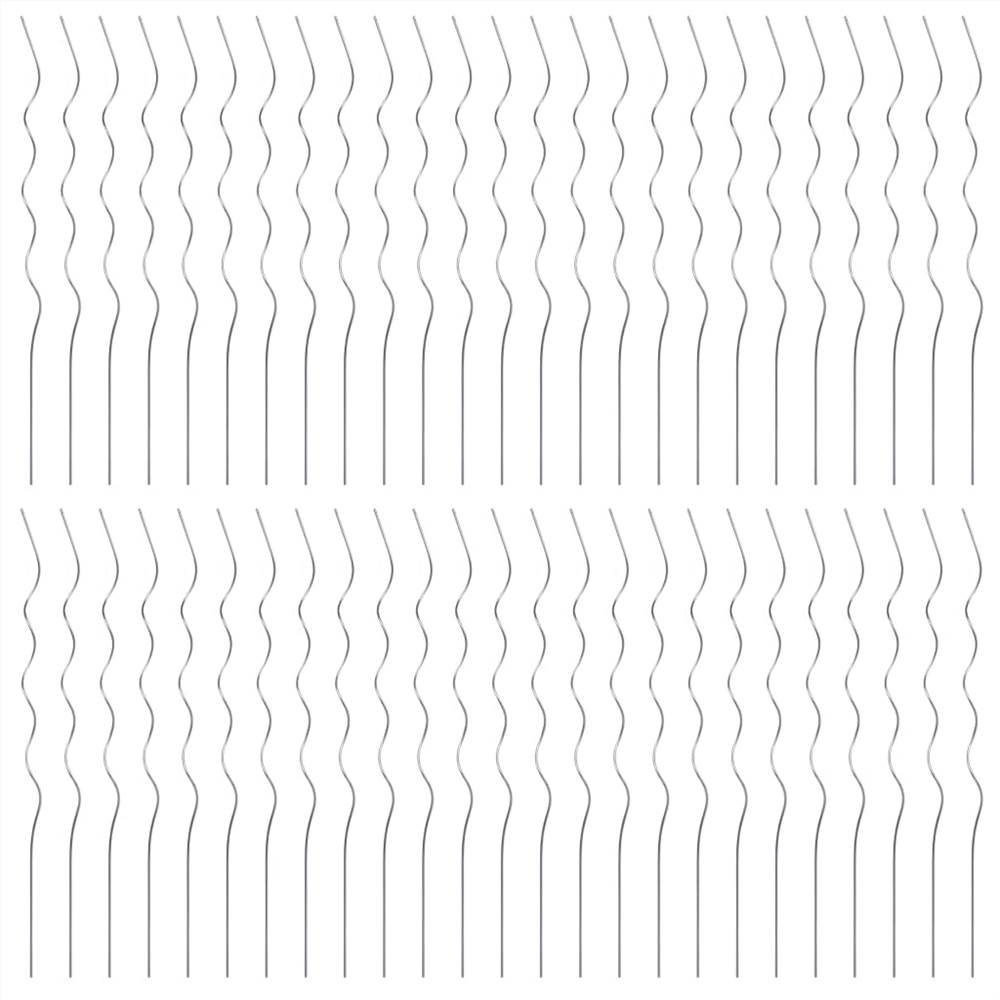 50 pcs Spiral Plant Supports 110 cm Galvanised Steel