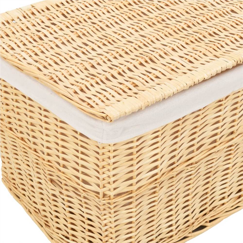 6 Piece Stackable Basket Set Natural Willow
