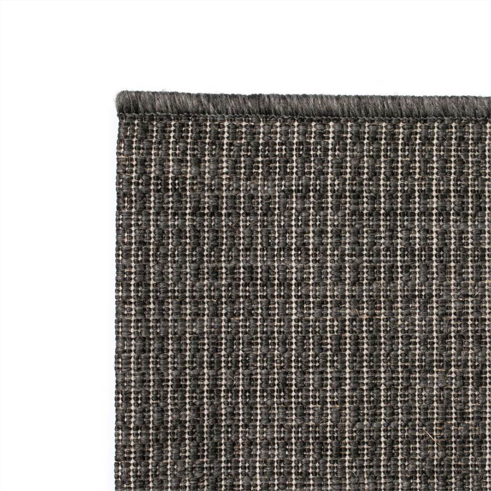 Area Rug Sisal Look Indoor/Outdoor 120x170 cm Dark Grey