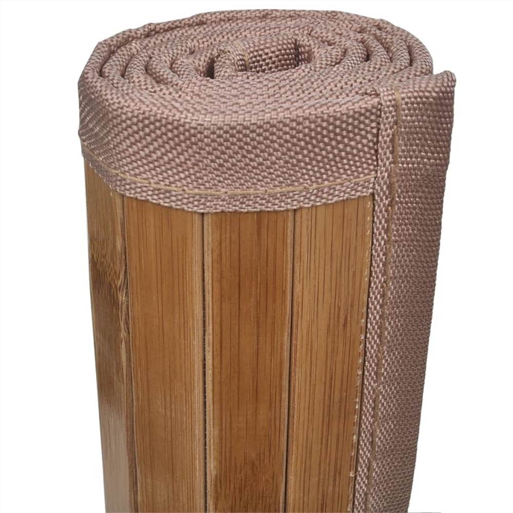 Bamboo Bath Mats 4 pcs 60 x 90 cm Brown