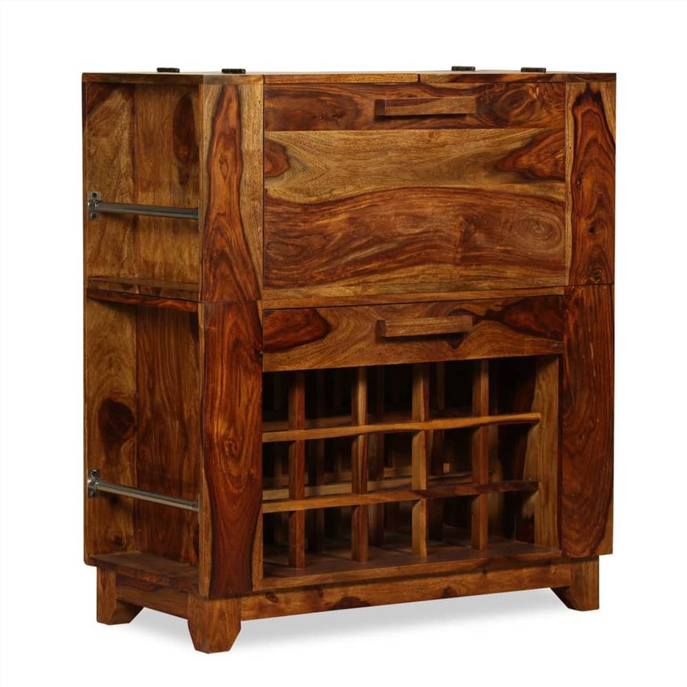 Bar Cabinet Solid Sheesham Wood 85x40x95 cm