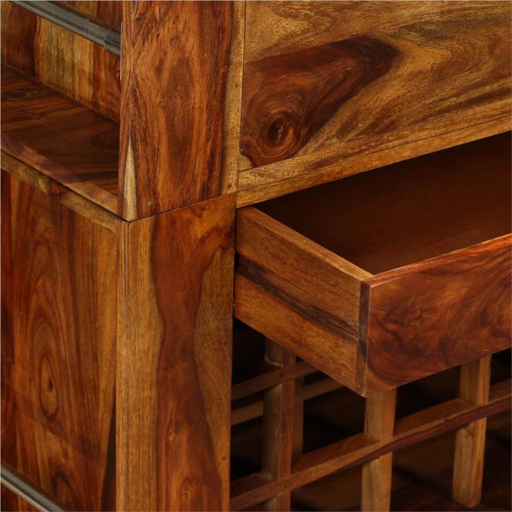 Bar Cabinet Solid Sheesham Wood 85x40x95 cm