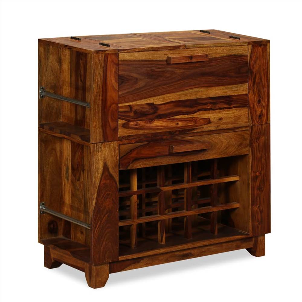 Bar Cabinet Solid Sheesham Wood 85x40x95 cm