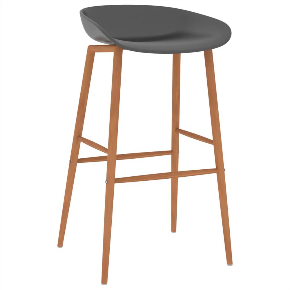 Bar Chairs 2 pcs Grey