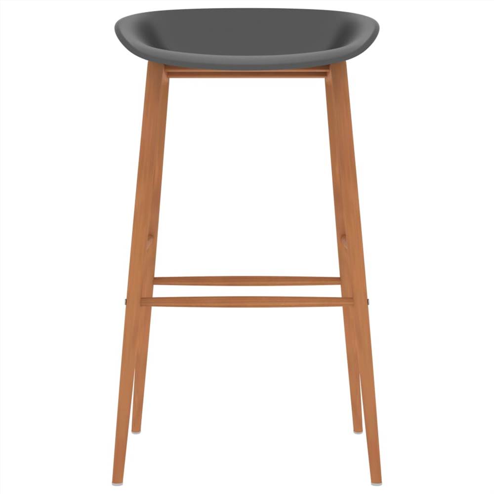 Bar Chairs 2 pcs Grey